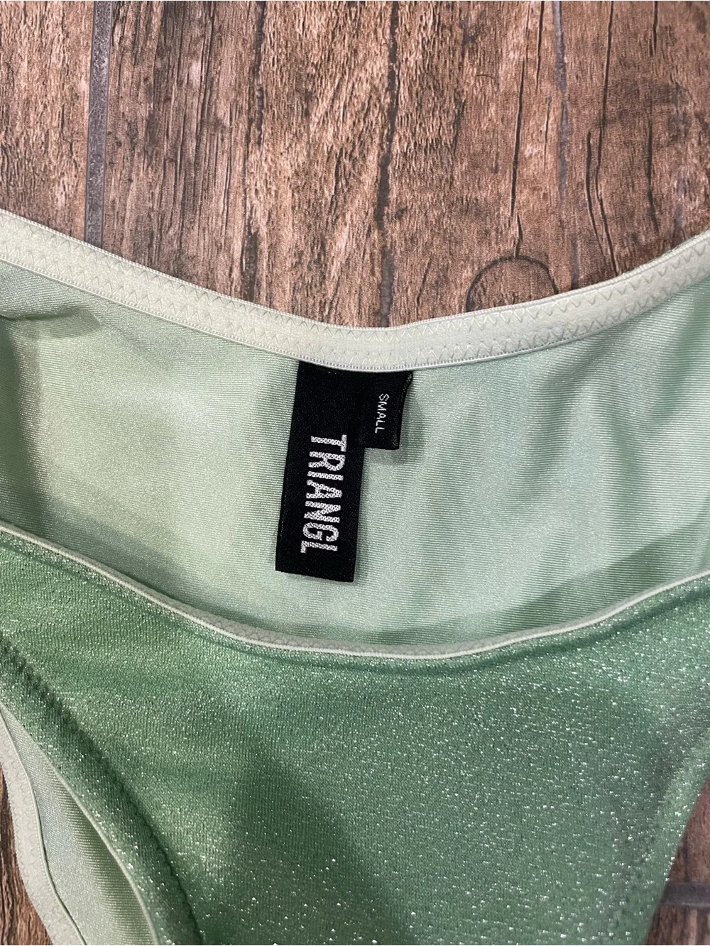 triangl swimwear Lime Green Sparkle Bikini Set
